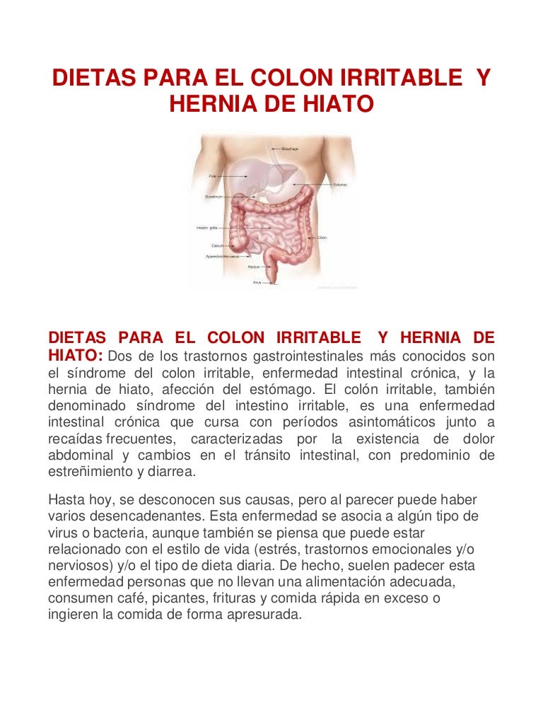 Dieta para colon irritable diarrea Dieta para colon irritable diarrea